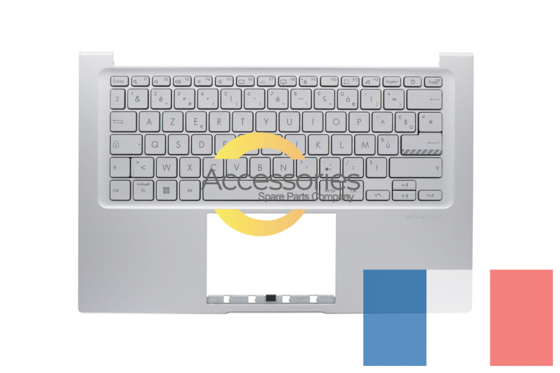 Teclado plateado retroiluminado francés Vivobook Asus