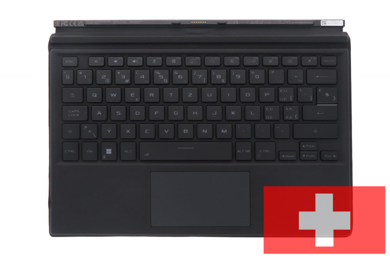 Teclado negro retroiluminado desmontable suizo ROG Flow Asus Teclado desmontable negro retroiluminado suizo ROG Flow Asus