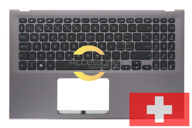 Swiss keyboard Asus VivoBook 15 gray QWERTZ