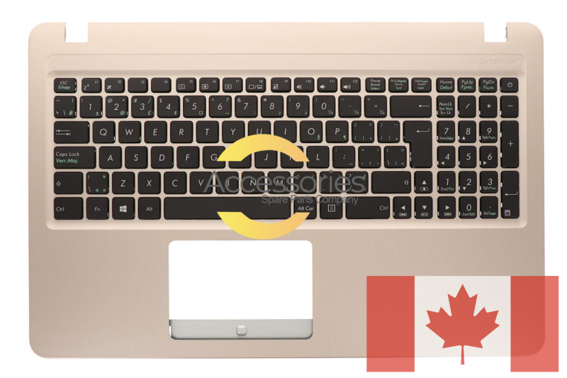 Teclado dorado canadiense VivoBook Asus