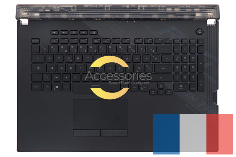 Teclado negro retroiluminado ROG Strix Scar - francés