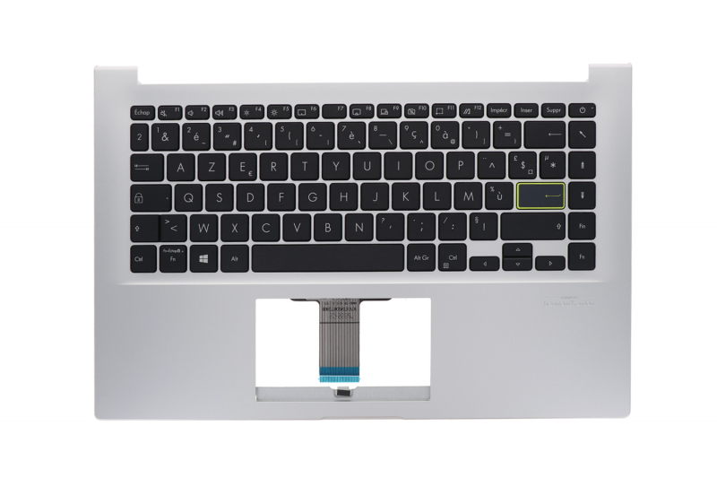 Teclado plateado frances de repuesto para Asus - 90NB0Q08-R32FR0