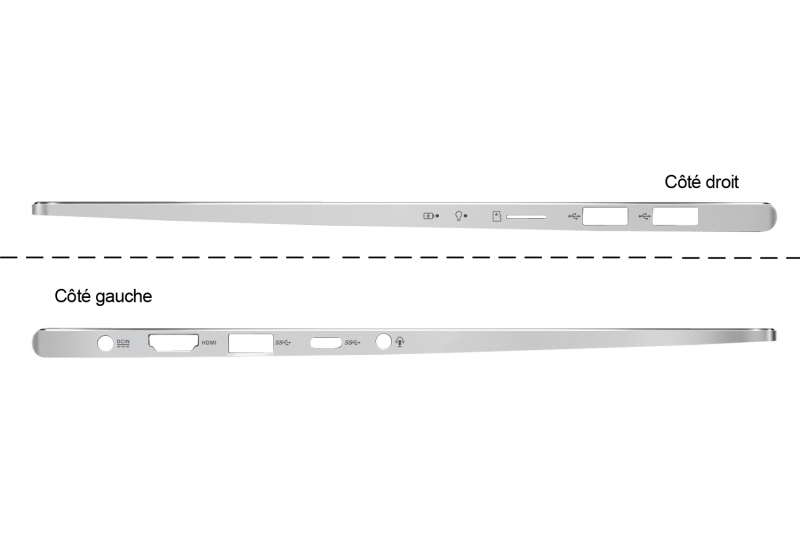 Teclado plateado frances de repuesto para Asus - 90NB0Q08-R32FR0