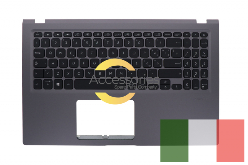 Teclado Asus VivoBook QWERTY gris retroiluminado.