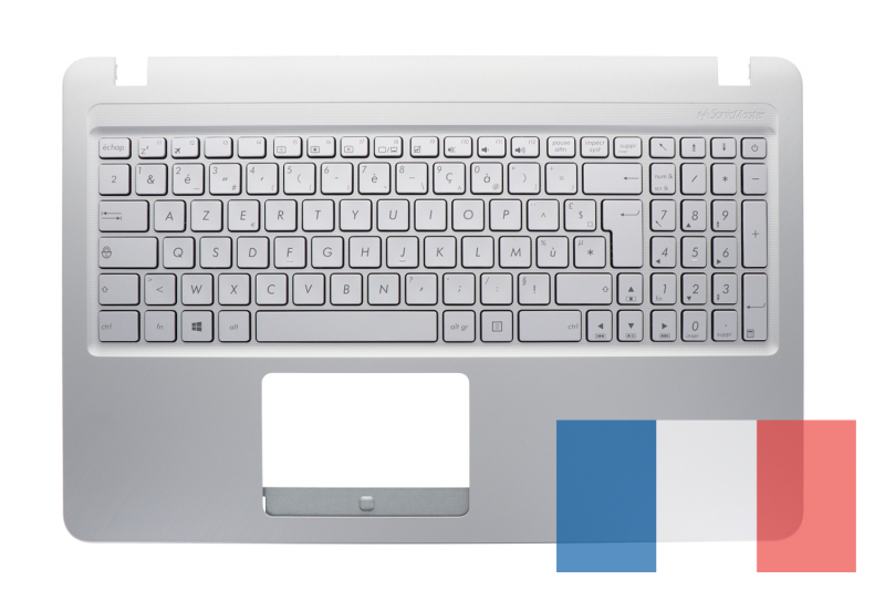 Teclado francés de repuesto plateado Asus