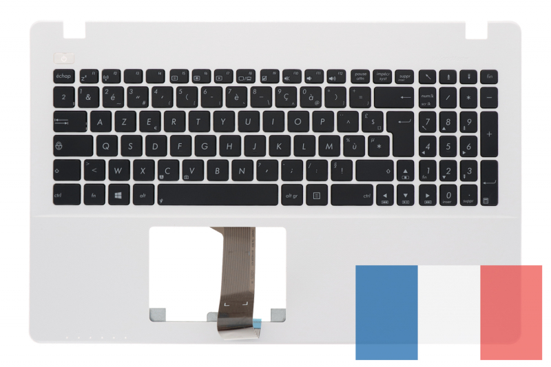 Teclado blanco Asus - francés Teclado blanco Asus - francés