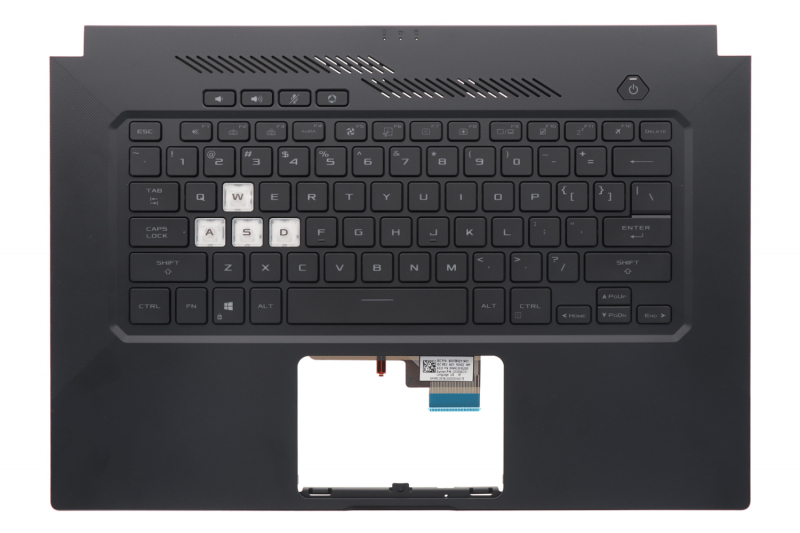 Teclado americano negro retroiluminado TUF Dash Asus