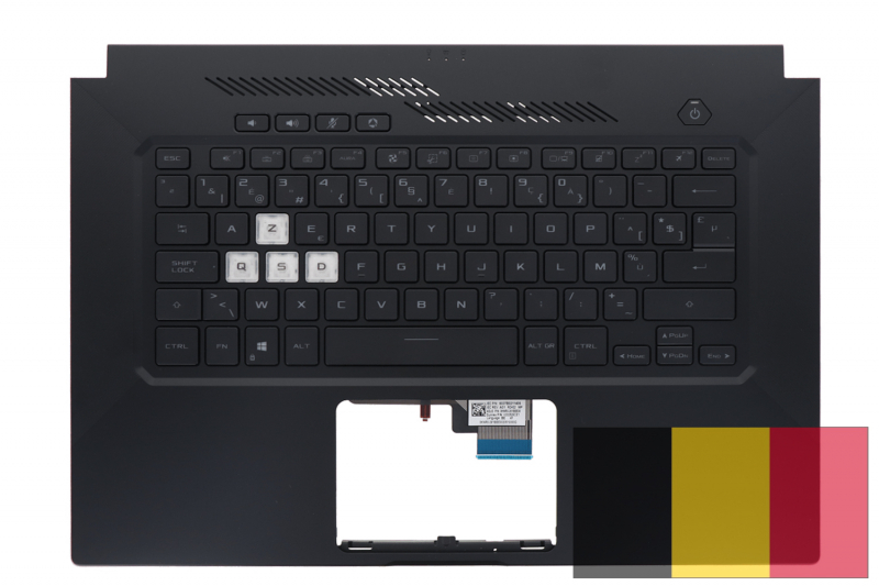 Teclado belga negro retroiluminado TUF Dash Asus