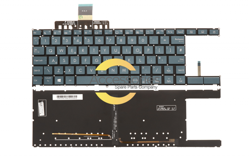 Teclado azul retroiluminado Inglés Pro Duo Asus