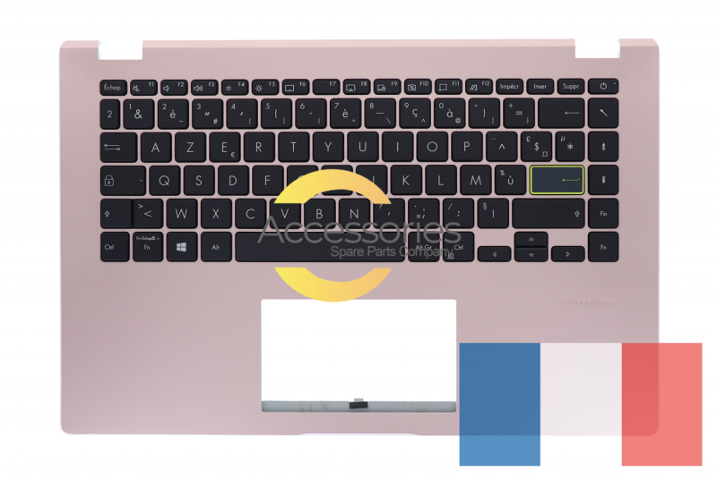 Teclado rosa dorado francés Asus