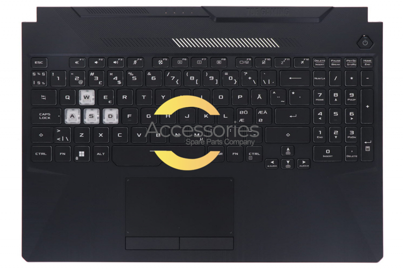 Teclado escandinavo negro retroiluminado TUF Gaming Asus