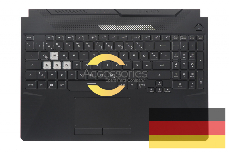 Teclado negro retroiluminado alemán TUF Gaming Asus