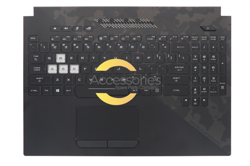 Teclado americano QWERTY retroiluminado negro Asus