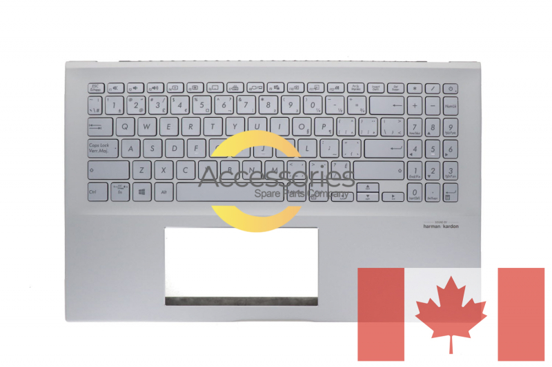 Teclado retroiluminado plateado canadiense VivoBook Asus