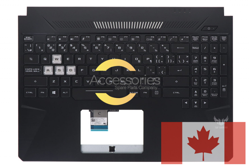 Teclado retroiluminado negro canadiense Asus