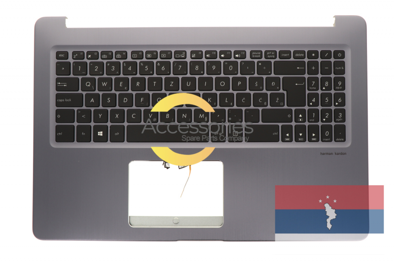 Teclado gris retroiluminado balcánico VivoBook Asus