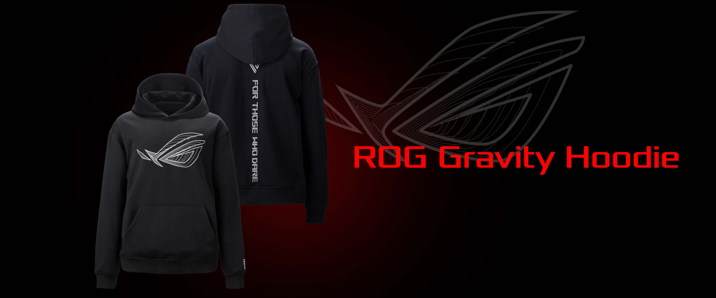 Sudadera con capucha ROG Gravity Negro M