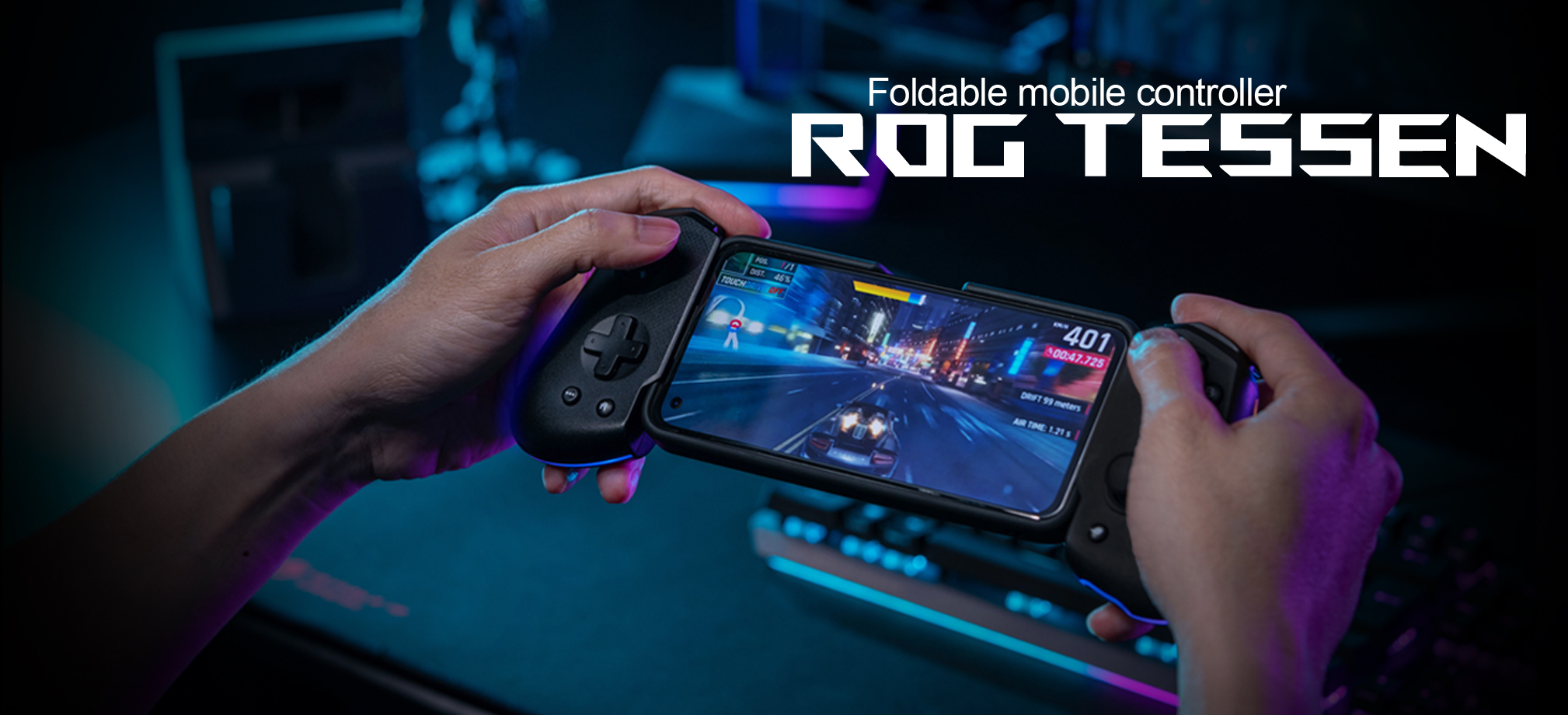 Manette mobile pliable ROG Tessen