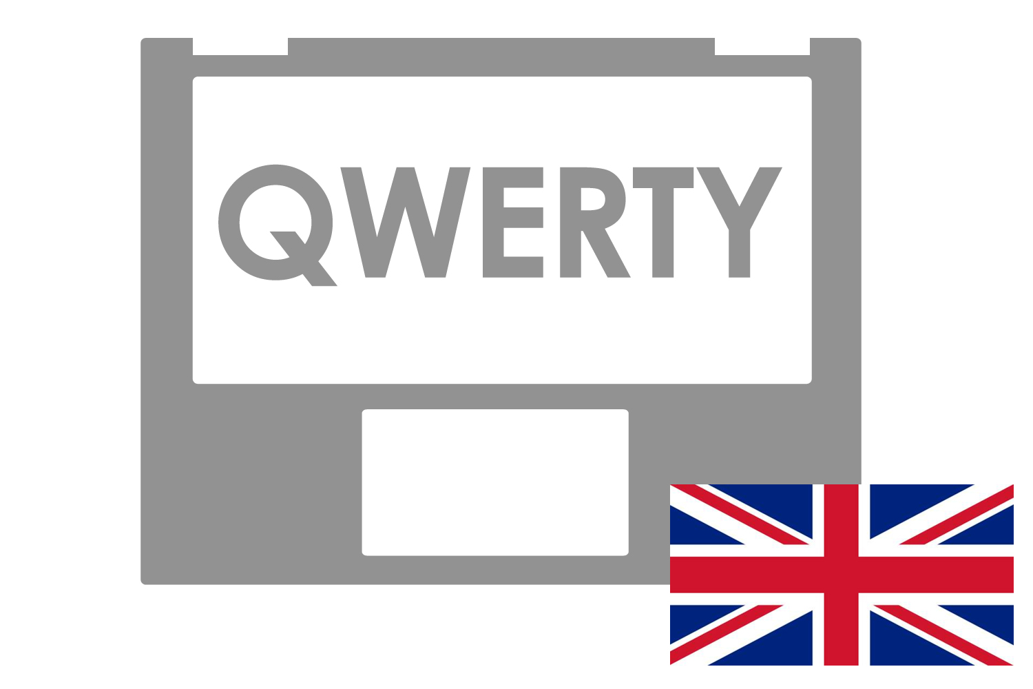 Teclado gris QWERTY del Reino Unido Asus
