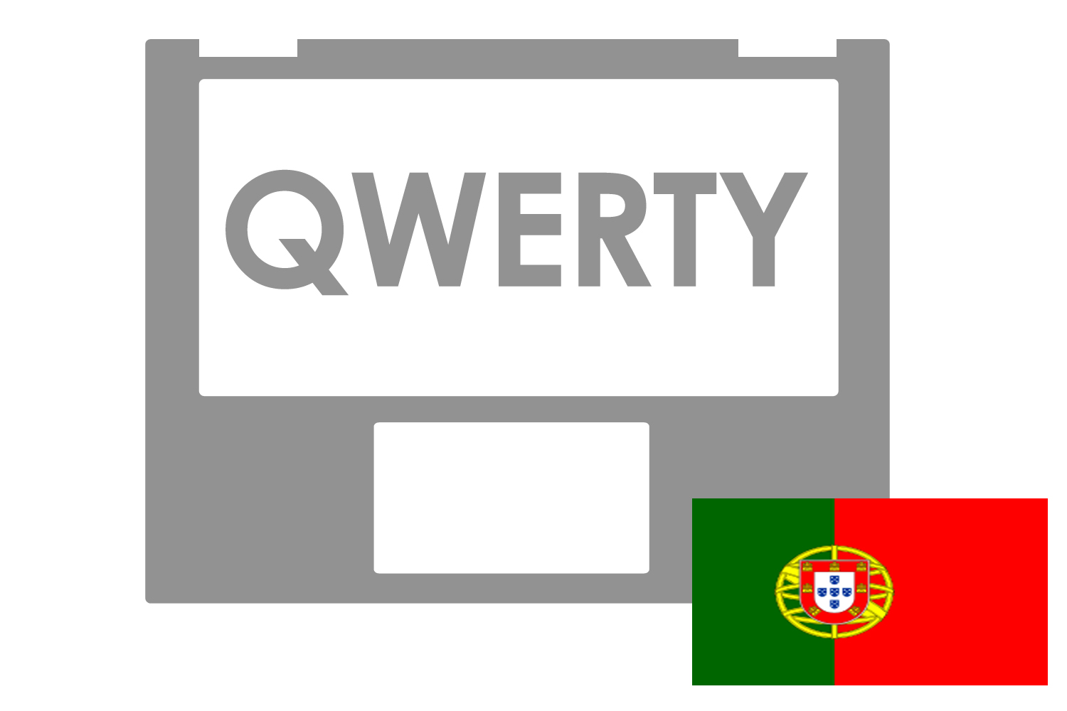 Teclado plateado QWERTY portugués Asus